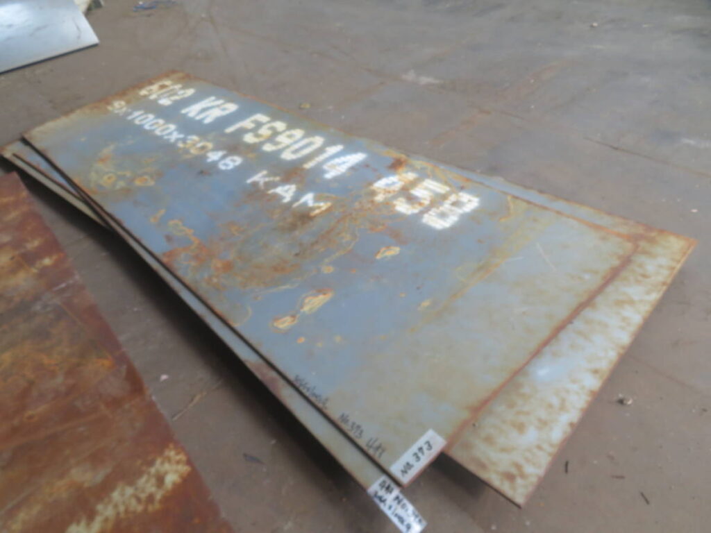 油谷 №373 鉄板 幅1020㎜ 長さ3065 厚み9㎜ 4枚 敷き鉄板 定盤 敷鉄板