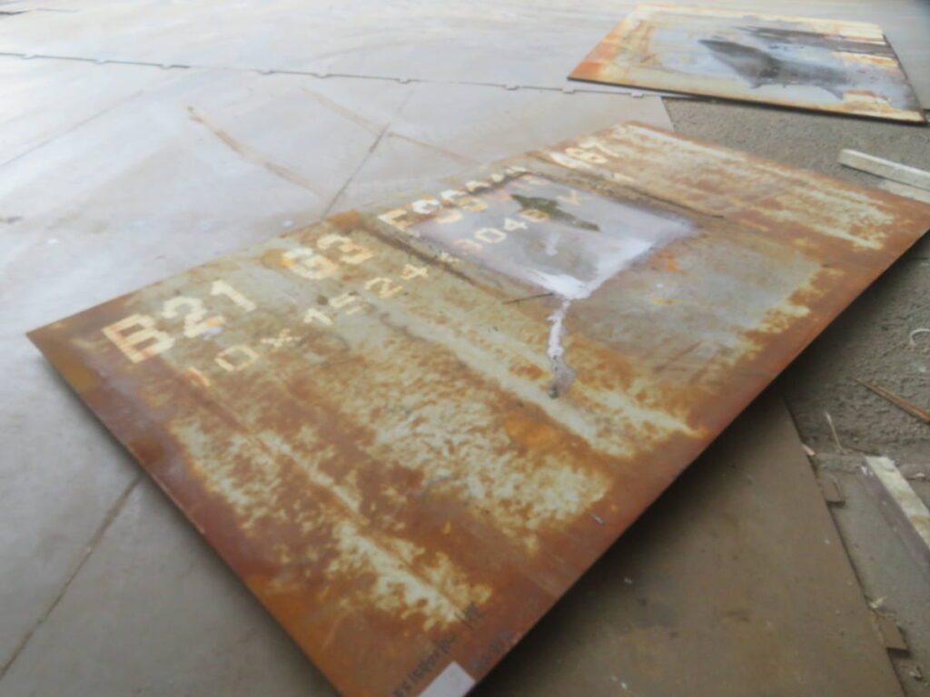 油谷 №376 鉄板 幅1540㎜ 長さ3065㎜ 厚み10㎜ 1枚 敷き鉄板 定盤 敷鉄板