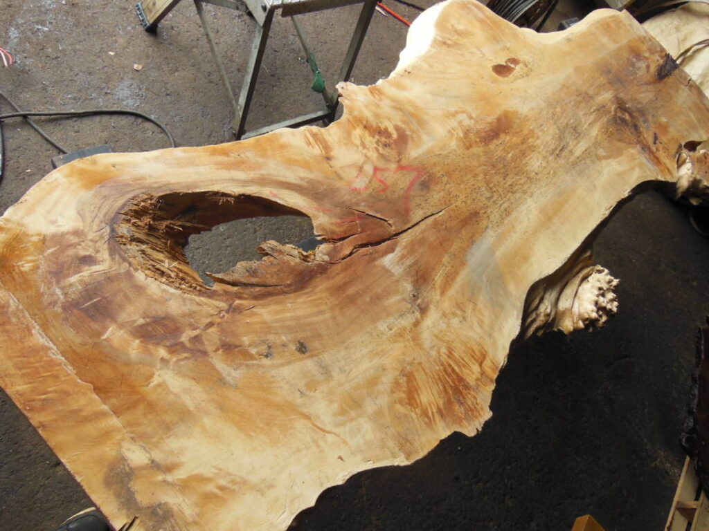 №5022 栃 橡 幅650㎜ 長さ1885㎜ 厚み60㎜ カウンター テーブル 無垢 一枚板 天然木