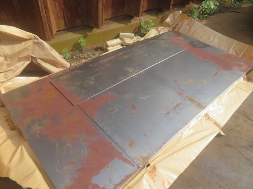 №5201 鉄板 2440㎜×1220㎜ 厚み3.2㎜ SS400鋼板 8枚セット 新品未使用品 薄板 トラック荷台