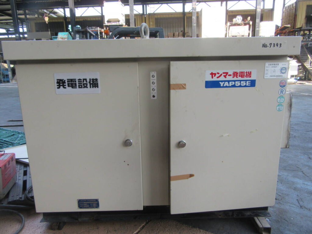 油谷 №7393 発電機 55KVA ディーゼルエンジン ヤンマー4T95L-GH 200V 73時間 エンジン発電機 建機 動作良好 中古 防災ジェネレーター