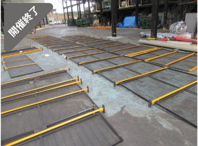 油谷 №2174 大型 安全柵 パーティション パーテーション 間仕切 通路 仕切り フェンス 柵 工場 倉庫 プラント 立入禁止 隔離 鉄製 境界
