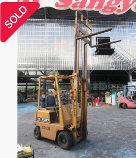 油谷 №2341 フォークリフト コマツ FG07‐2 0.7トン ガソリンエンジン 揚高3m フォーク長さ910㎜ 中古 耐荷重700キロ 小型 リフト 福岡
