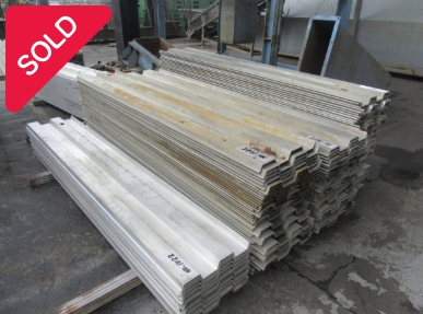 油谷 №1022 アルミ矢板 長約2000㎜ 幅350㎜ 58枚 土留め 土木掘削工事 アルミトレンチ アルミ軽量矢板 中古 トレンチャー開削工事用資材