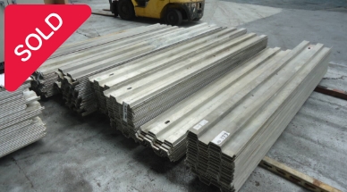 油谷 №377 アルミ矢板 長約2500㎜ 幅350㎜ 199枚 土留め 土木掘削工事 アルミトレンチ アルミ軽量矢板 中古 トレンチャー開削工事用資材