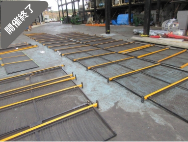 油谷 №2174 大型 安全柵 パーティション パーテーション 間仕切 通路 仕切り フェンス 柵 工場 倉庫 プラント 立入禁止 隔離 鉄製 境界