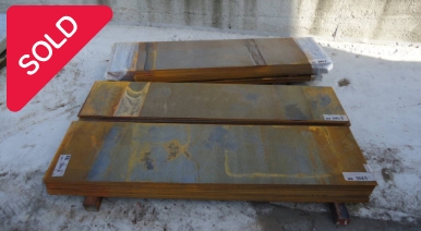 油谷 №3063 鉄板 1525㎜×400㎜ 厚3.2㎜ 在庫105枚 薄板 トラック 荷台 鉄板張り 架装 製作加工 板シート 鈑金 板金 バッカン 工作 中古