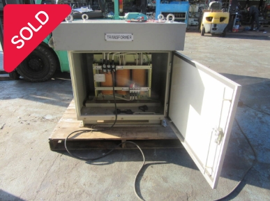 油谷 №6021 変圧器 200V→400V トランスフォーマー 変電圧 昇圧トランス 容量50KVA 変電設備 キュービクル 低圧三相乾式変圧器 中古大型
