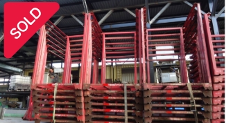 油谷 №3257 ネステナー 1350㎜×1150㎜×高さ2035㎜ ネスラック パレットラック スチールラック 倉庫工場 フォークリフト用 収納棚 中古