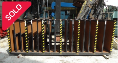 油谷 №9039 鉄板 収納棚 一枚板 立掛け ラック 板材 スタンション ボンデ鋼板 壁材 切板 端材 ステンレス板 保管ラック 重量棚 板厚