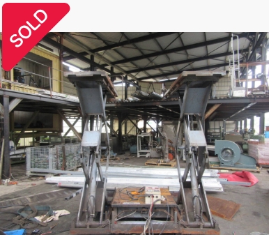 油谷 №6027 イーグルリフト イヤサカ ラムダリフト 二柱リフト 自動車整備リフター カーリフト ドライブオン 耐荷重2500キロ 中古昇降