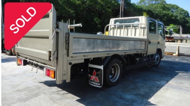 油谷 №2040 H22年 2010年 ブルーテック キャンター ダブルキャブ ワイドロング パワーゲート 荷台鉄板 室内キレイ 6人乗り ダブルピック