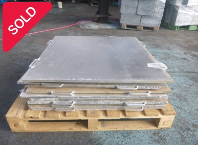 油谷 №4015 アウトリガー プレート 敷板 アルミ製 950㎜×950㎜×厚15㎜ レッカー クレーン ラフター ベース 曲がりなし 中古 良品