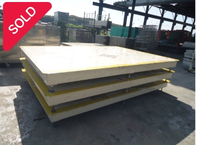 油谷 №4168 作業台 定盤 3000㎜×2200㎜ 鉄製 頑丈 大型 墨だし 制作 溶接作業 ワークテーブル 中古 鉄工 加工台 組立台 治具 芯出し 鉄板