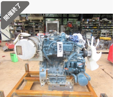 油谷 №7362 ディーゼルエンジン クボタ D1803-T 13馬力 1826CC 37KW 3気筒 セルOK 中古 エンジン ジャンク品 欠品なさそう