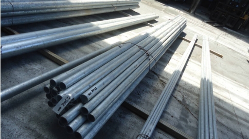 油谷 №2055 配管用 炭素鋼鋼管 丸パイプ SGP-E-H 50A×5500 5.5m 内径50㎜ 外径60.5㎜ 肉厚3.2㎜ スチールパイプ 配管溶接 溶融亜鉛メッキ