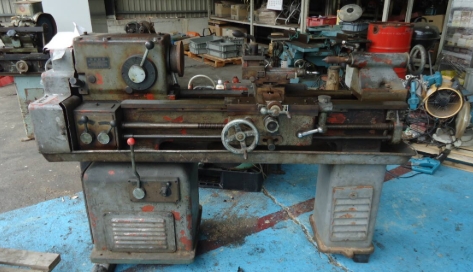 油谷 №2169 旋盤 内田機械 L-4.5 4尺旋盤 鉄工 動作良好 自動送り ねじ切り 中古 工作機械 中古 福岡から 精密加工旋盤 汎用旋盤