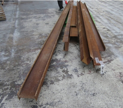 油谷 №3011 鋼材 200㎜×200㎜ H鋼 150×75㎜ チャンネル 200×100 柱 梁 ガレージ 重量鉄骨 資材置き場 鉄骨倉庫 中古 DIY 中二階