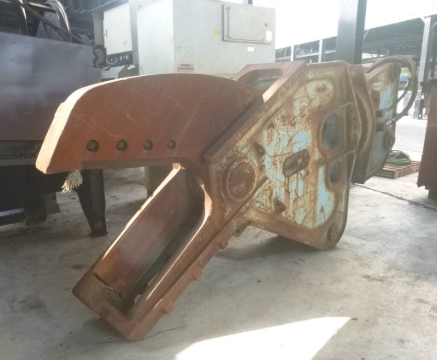 油谷 №4017 もうカッター 鉄骨カッター ピン径90㎜ アーム幅350㎜ 0.9～1.2クラス サイレントカッター 解体 重機 回転 動作良好 中古