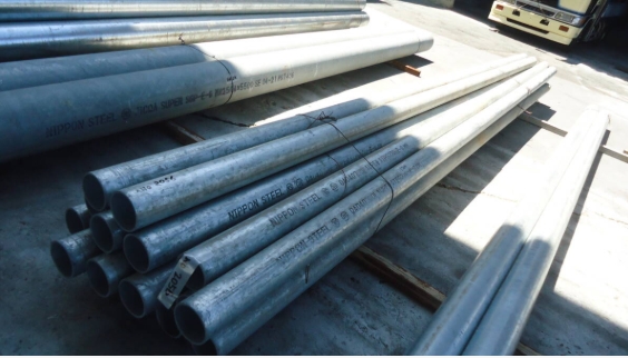 油谷 №2056 配管用 炭素鋼鋼管 丸パイプ SGP-E-H 114.3A×5500 5.5m 外径114.3㎜ 肉厚6㎜ スチールパイプ 配管溶接 溶融亜鉛メッキ