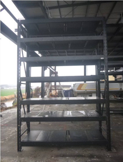 油谷 №4158 中量棚 重量棚 スチールラック 陳列棚 鉄製パレットラック 重量ラック 工場倉庫 道具箱 工具棚整理棚 ガレージ 収納棚 中古