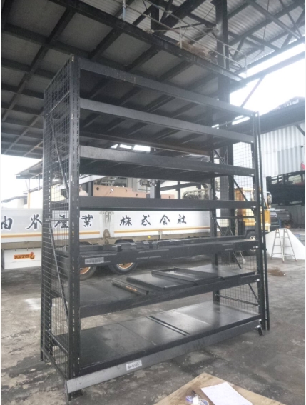 油谷 №4156 中量棚 重量棚 スチールラック 陳列棚 鉄製パレットラック 重量ラック 工場倉庫 道具箱 工具棚整理棚 ガレージ 収納棚 中古