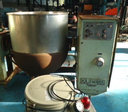 油谷 №6094 蒸気加熱 撹拌機 梶原工業 レオニーダー KQ型 圧力3キロ/立米 煮豆機 煮炊き窯 中古 あんこ鍋 食品加工機械 撹拌加熱