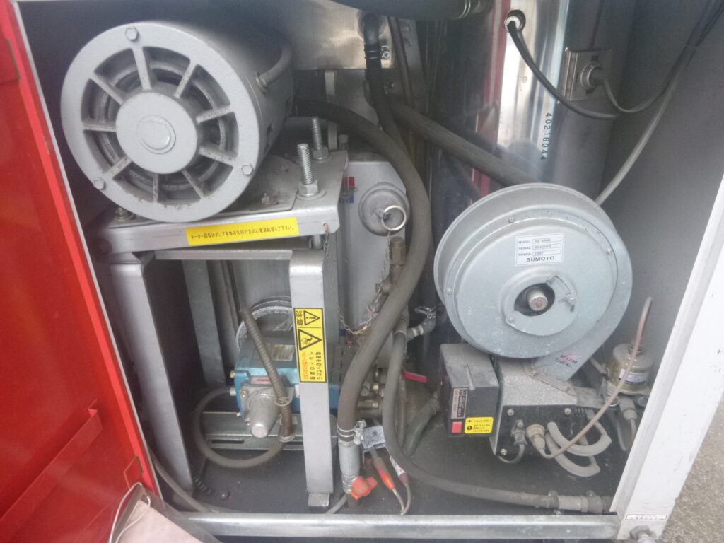 油谷 №5936 高圧洗浄機 温水ボイラー スチーム 三相200V 2.2KW ジェット洗車機 洗浄機 中古 灯油ボイラー ガン・ホースなし 動作良好