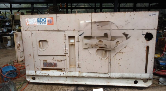 油谷 №4069 防音型 ディーゼル 発電機 動作良好 三相200V 100V 36KVA ディーゼルエンジン いすゞDA220 中古 建設機械 Generator 大型
