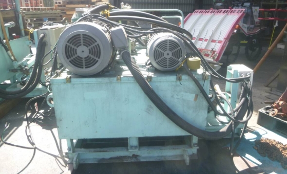 油谷 №5922 18.5KW 油圧ポンプ 作動油オイルポンプ 2ライン 電磁弁 三相200V 油圧シリンダー 複動型 油圧ユニット機器 オイルクーラー