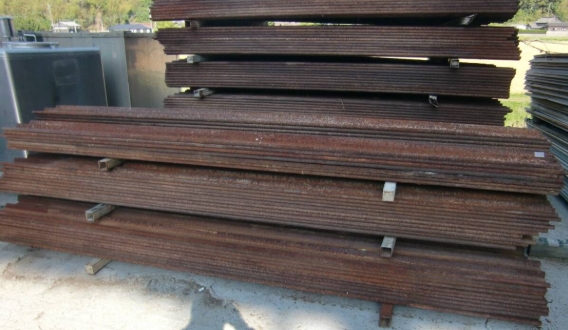 油谷№8209 軽量矢板 シートパイル 矢板 軽量鋼矢板 2型 日鉄建材 LSP-2 3.5M 長3500㎜ 土留 フェンス 擁壁 中二階床材 フロア材 打ち込み