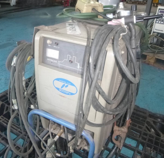 油谷 №7052 日立 TIG AD-GPZ300 アルゴン制御 交直両用 300A アルミ溶接 AD-GP 単相 三相200V 動作良好 中古 トーチ 調整器セット品